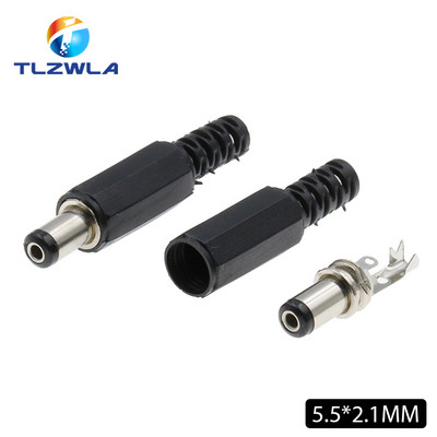 10 gab. līdzstrāvas barošanas spraudnis 5,5*2,1 mm 5,5* 2,5 mm 3,5*1,35 mm 6,3*3,0 mm adaptera savienotāja spraudnis 2,5 x 0,7 mm
