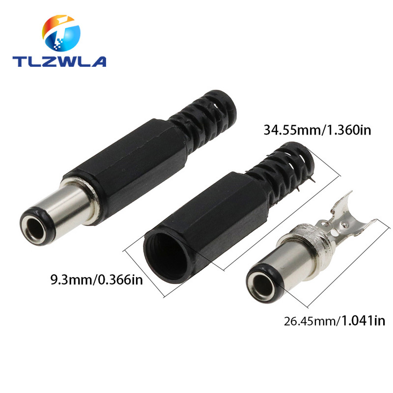 10 gab. līdzstrāvas barošanas spraudnis 5,5*2,1 mm 5,5* 2,5 mm 3,5*1,35 mm 6,3*3,0 mm adaptera savienotāja spraudnis 2,5 x 0,7 mm