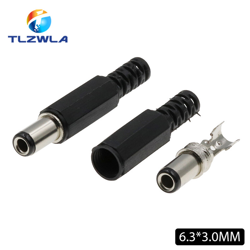 10 gab. līdzstrāvas barošanas spraudnis 5,5*2,1 mm 5,5* 2,5 mm 3,5*1,35 mm 6,3*3,0 mm adaptera savienotāja spraudnis 2,5 x 0,7 mm