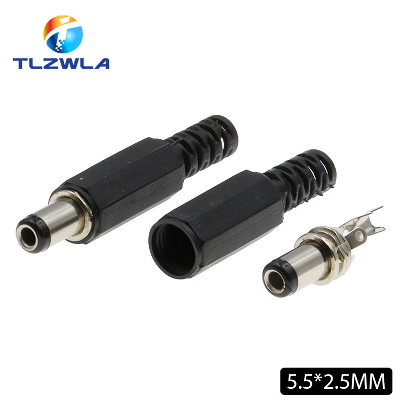 10 gab. līdzstrāvas barošanas spraudnis 5,5*2,1 mm 5,5* 2,5 mm 3,5*1,35 mm 6,3*3,0 mm adaptera savienotāja spraudnis 2,5 x 0,7 mm