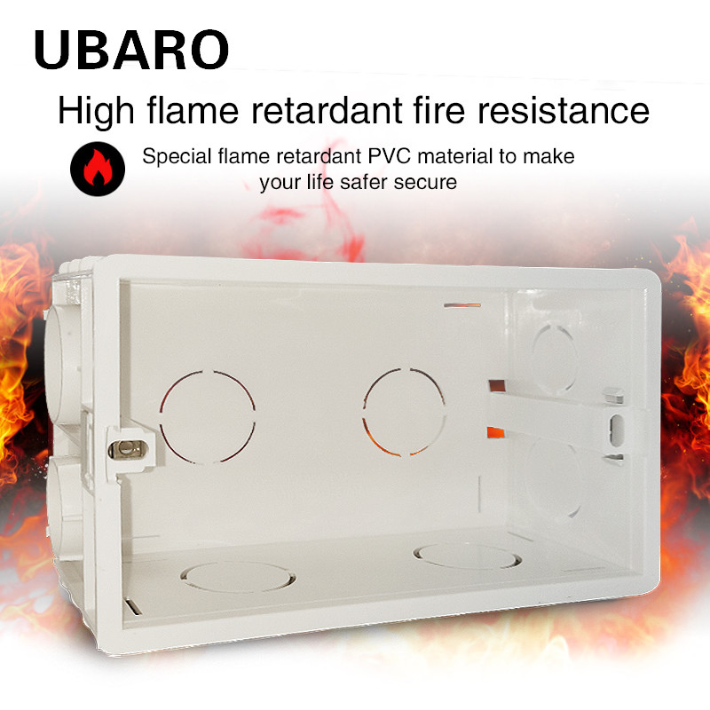 146*80*55 mm gipsana zidna utičnica skrivena donja školjka PC plastični materijal bijela površina sklopka utičnica kombinacija razvodna kutija