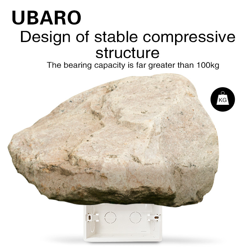 146*80*55 mm gipsana zidna utičnica skrivena donja školjka PC plastični materijal bijela površina sklopka utičnica kombinacija razvodna kutija