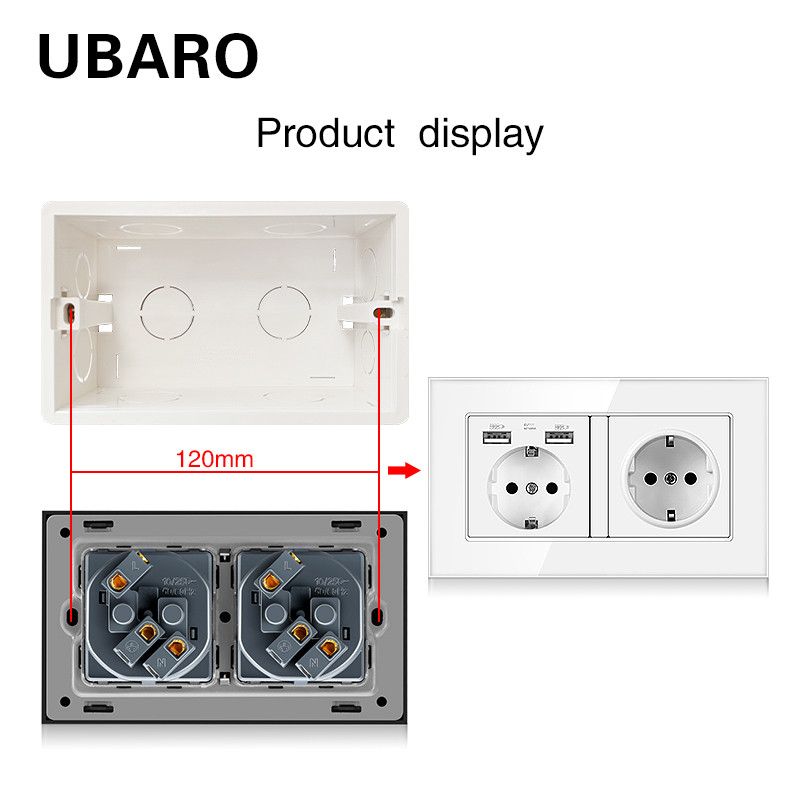 146*80*55 mm gipsana zidna utičnica skrivena donja školjka PC plastični materijal bijela površina sklopka utičnica kombinacija razvodna kutija