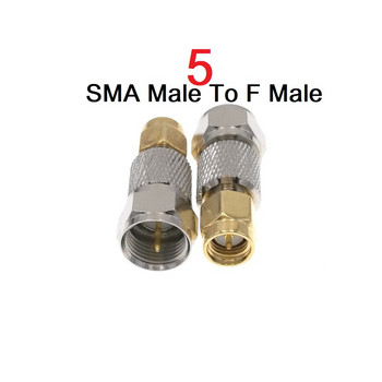 Златен SMA мъжки към F женски F конектор към SMA RF конектор адаптер 1 бр