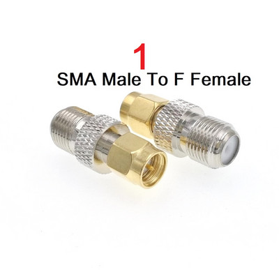 Zelta SMA vīrišķā uz F mātītes F savienotāja SMA RF savienotāja adapteris 1 gab