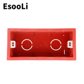EsooLi Red Super kvalitete 144 mm * 67,5 mm unutarnja montažna kutija, stražnja kazeta za 154 mm * 72 mm zidno svjetlo na dodir i USB utičnicu