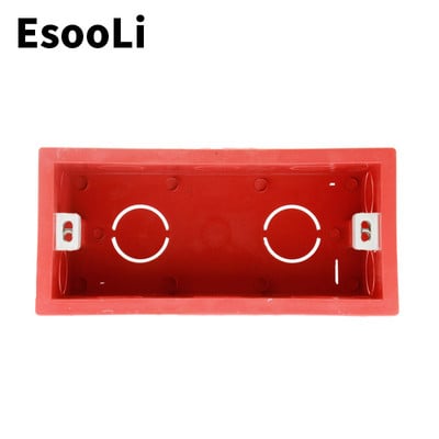 EsooLi Red Super Quality 144mm*67,5mm Εσωτερική Κασέτα Πίσω Κασέτα για Επιτοίχιο Διακόπτη 154mm*72mm και Υποδοχή USB