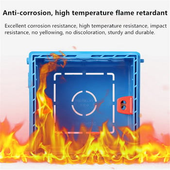 Atlectric Монтажна кутия Касета Превключвател Гнездо Разклонителна кутия Скрита скрита вътрешна монтажна кутия Тип 86 Бяла Червена Синя кутия