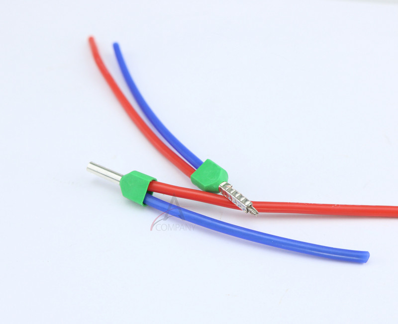 100PCS TE4009 TE4010 TE4012 Dvostruki cijevni terminal bakrene cijevi u obliku paralelne hladno prešane europske terminalne igle