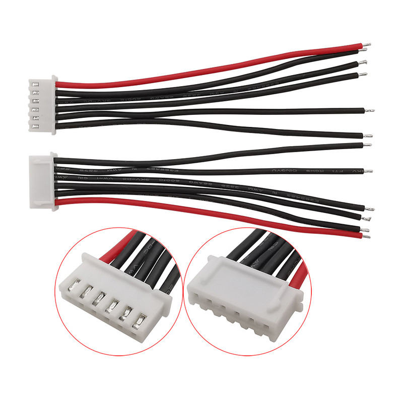 5Pcs 22AWG Silikon 1S 2S 3S 4S 5S 6S 7S RC Lipo Battery Balancer Punjač Utikač Žica Konektor 2.54mm Pitch JST-XH Balancer Kabel