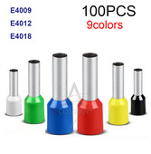 100pcs/lot E4009 E4012 E4018 Bootlace 4.0² Komplet kompleta ferula Žica Bakreni spojni konektor Izolirani kabel Pin Kraj terminala