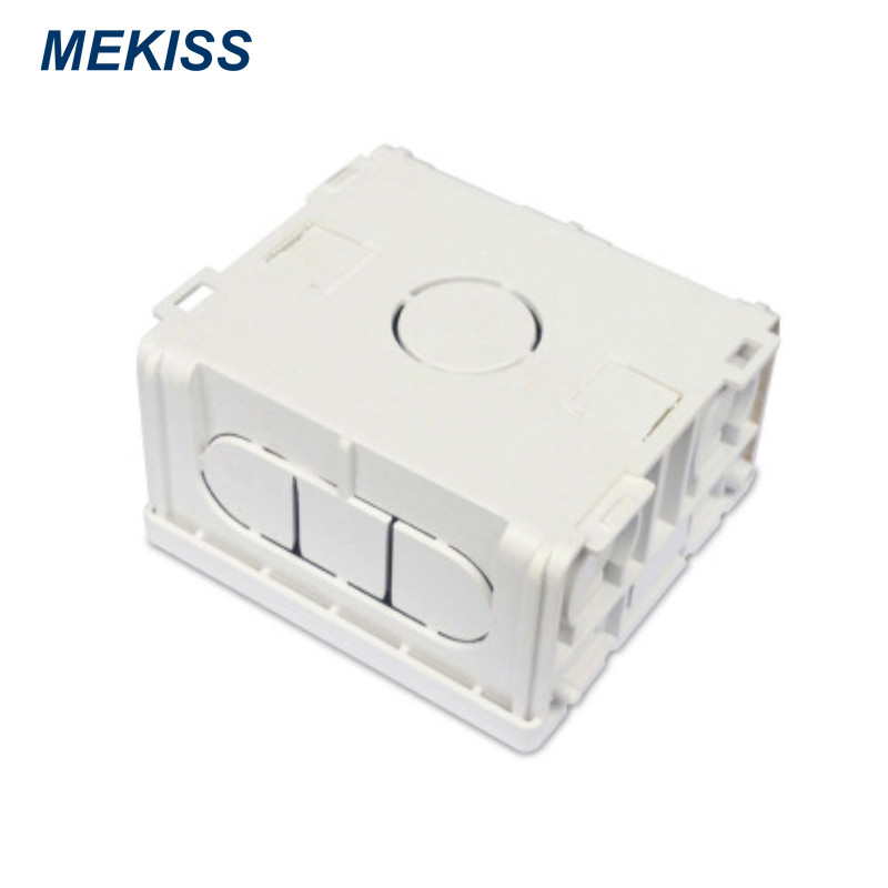 MEAKISS EU/UK slēdža kanāla pamatne mājsaimniecības slēdža ligzda pie sienas stiprināma apakšējā vadu kanāla ugunsdrošs materiāls