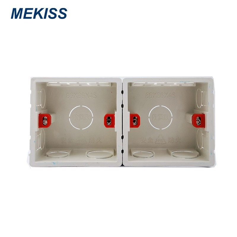 MEAKISS EU/UK slēdža kanāla pamatne mājsaimniecības slēdža ligzda pie sienas stiprināma apakšējā vadu kanāla ugunsdrošs materiāls