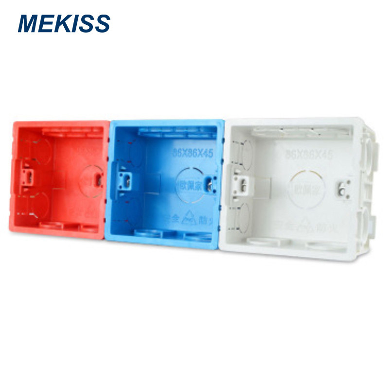 MEAKISS EU/UK slēdža kanāla pamatne mājsaimniecības slēdža ligzda pie sienas stiprināma apakšējā vadu kanāla ugunsdrošs materiāls