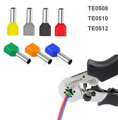 100PCS TE0508 TE0510 TE0512 Dvožična cijev s predizoliranom krajnjom glavom LD4 hladno prešani terminal dva 0,75 kvadrata