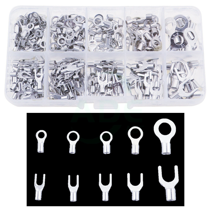 320 gab. kastītē, saspiests terminālis + knaibles, auksti presēts terminālis, U formas O formas, vadu savienotājs 0,5-4 mm kvadrātveida spailes Eletrico