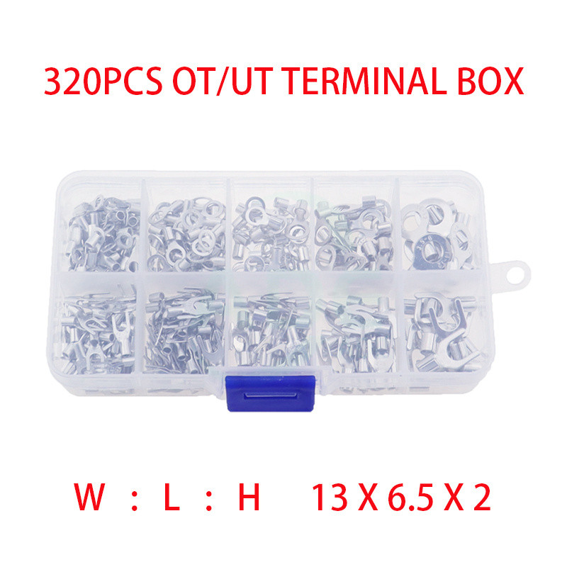 320 gab. kastītē, saspiests terminālis + knaibles, auksti presēts terminālis, U formas O formas, vadu savienotājs 0,5-4 mm kvadrātveida spailes Eletrico