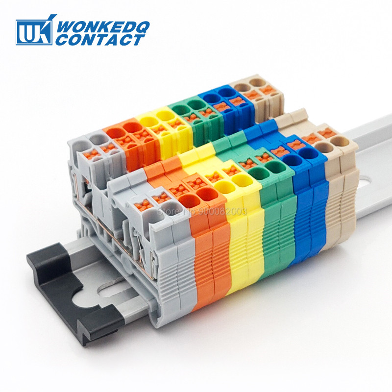 Žičani konektor PT2.5 Push-In Terminal 2.5mm Kabel Opružni utikač bez vijaka Električni NS35 DIN tračnica Terminalni blok 10kom PT 2.5