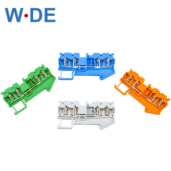 10 бр. Клемен блок за DIN релса ST-2.5-QUATTRO Телни съединители Тип 4 проводника Клемни блокове за пружинно окабеляване