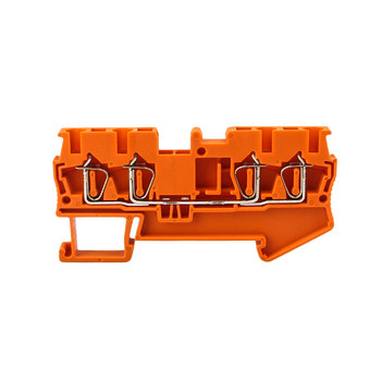 10 бр. Клемен блок за DIN релса ST-2.5-QUATTRO Телни съединители Тип 4 проводника Клемни блокове за пружинно окабеляване