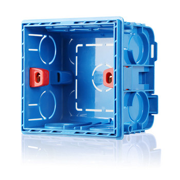 Окабеляване Задна кутия Изработка Органайзер за кабел Калъф за гнездо PVC Многоцветен контейнер за тел Устойчив на износване Стенен монтаж