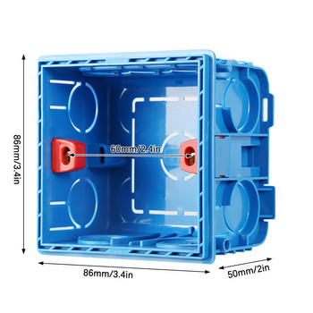 Окабеляване Задна кутия Изработка Органайзер за кабел Калъф за гнездо PVC Многоцветен контейнер за тел Устойчив на износване Стенен монтаж