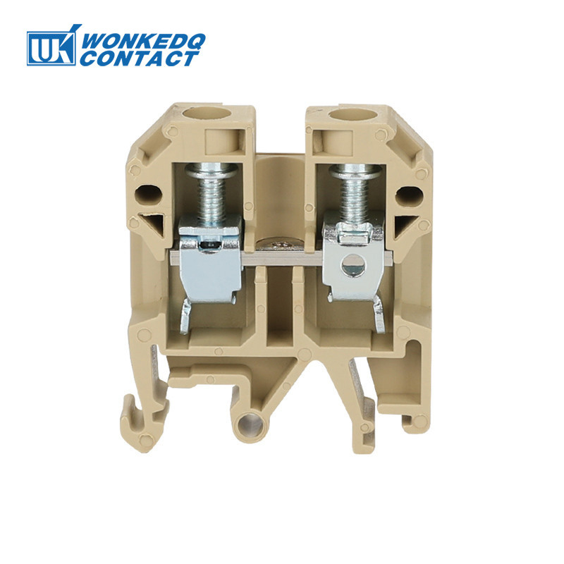 10 gab SAK10EN Universāls skrūvsavienojums caurvads SAK10 10 mm² vads elektriskais savienotājs DIN sliedes spaiļu bloks SAK 10EN