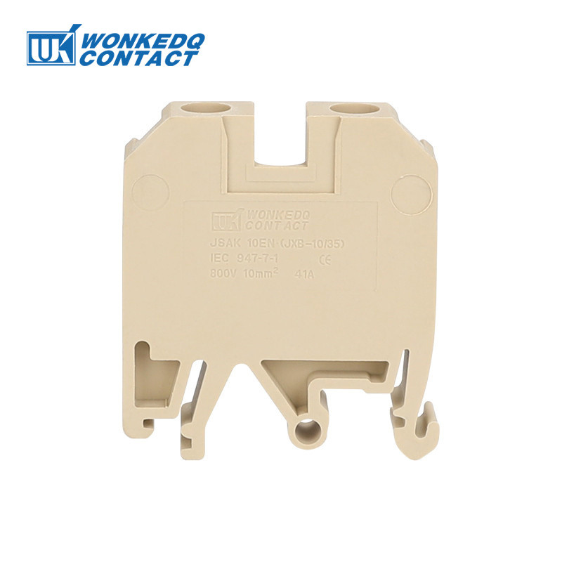 10 gab SAK10EN Universāls skrūvsavienojums caurvads SAK10 10 mm² vads elektriskais savienotājs DIN sliedes spaiļu bloks SAK 10EN