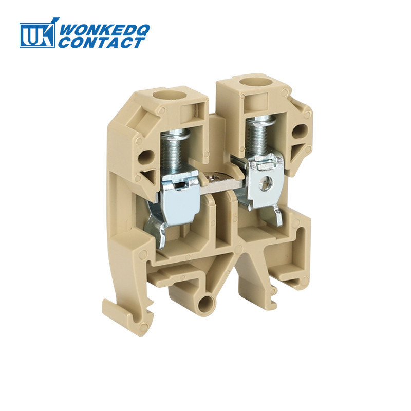 10 gab SAK10EN Universāls skrūvsavienojums caurvads SAK10 10 mm² vads elektriskais savienotājs DIN sliedes spaiļu bloks SAK 10EN