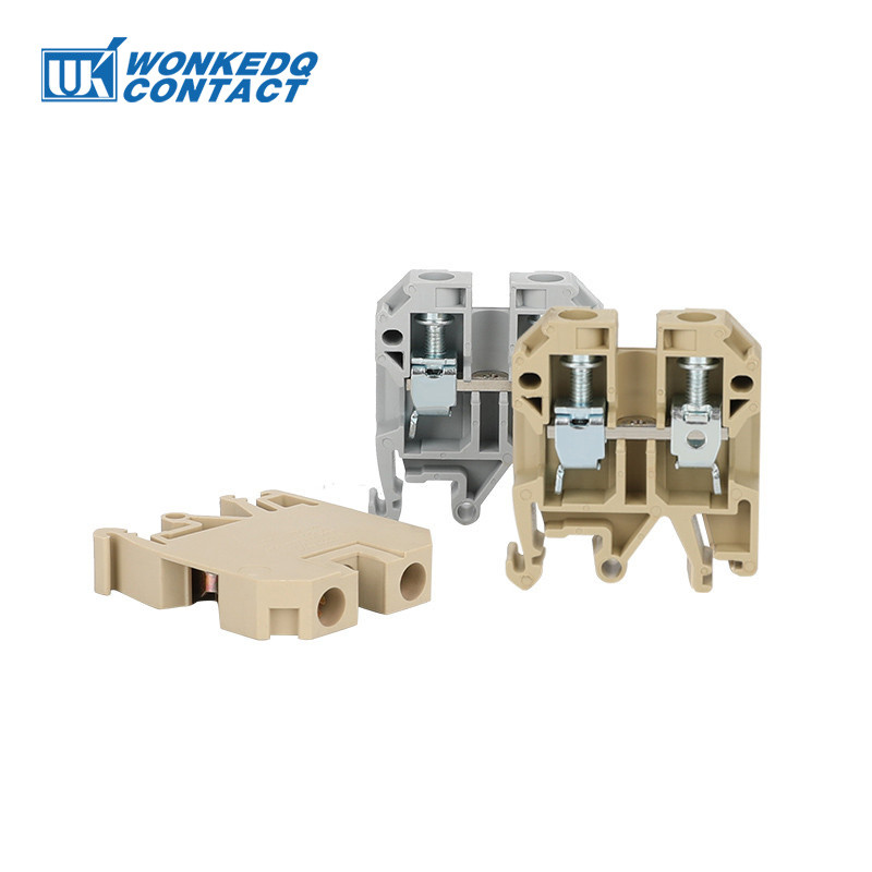 10 gab SAK10EN Universāls skrūvsavienojums caurvads SAK10 10 mm² vads elektriskais savienotājs DIN sliedes spaiļu bloks SAK 10EN