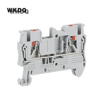 10Pcs PT2.5 Push-In Spring Feed-Through Strip Plug PT-2.5 PT 2.5 Wire Electrical connector DIN Railless screwless terminal