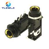 5PCS DIY 6,35 mm / 6,5 mm utičnica pozlaćena 4P stereo dvokanalna mikrofonska utičnica 6,35 /6,5 audio ravni utičnica konektor