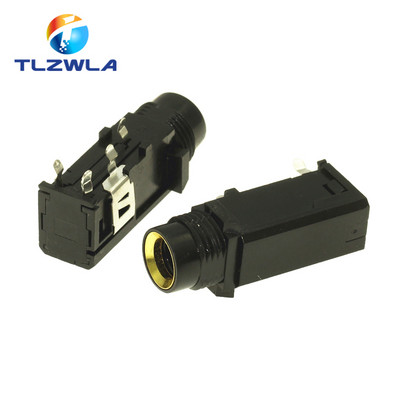 5PCS DIY 6,35 mm / 6,5 mm utičnica pozlaćena 4P stereo dvokanalna mikrofonska utičnica 6,35 /6,5 audio ravni utičnica konektor