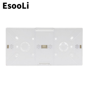 Кутия за външен монтаж на EsooLi 172 мм * 86 мм * 33 мм за 86 тип двойни сензорни превключватели или контакти, приложими за всяка позиция на повърхността на стената