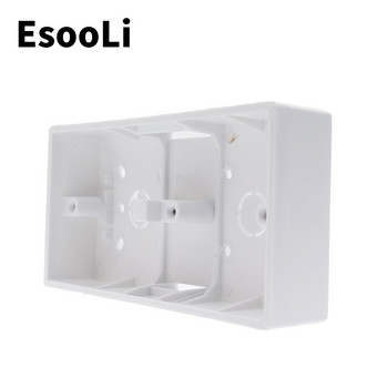 EsooLi External Mount Box 172mm*86mm*33mm for 86 Type Double Touch Switches or Sockets Εφαρμογή για οποιαδήποτε θέση επιφάνειας τοίχου