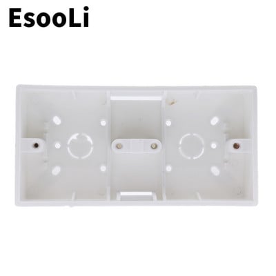 EsooLi External Mount Box 172mm*86mm*33mm for 86 Type Double Touch Switches or Sockets Εφαρμογή για οποιαδήποτε θέση επιφάνειας τοίχου