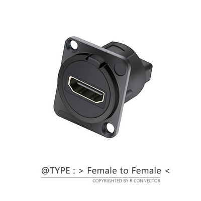 1 PC D tipa šasijas savienotājs, D cilvēku ligzdas paneļa savienotājs, kas ir saderīgs ar HDMI