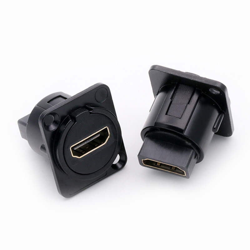 1 PC D tipa šasijas savienotājs, D cilvēku ligzdas paneļa savienotājs, kas ir saderīgs ar HDMI