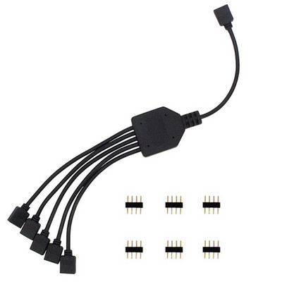 4 pinske RGB LED trake Konektor 1 do 1 2 3 4 5 utikač kabel razdjelnika 4 pinske igle ženske konektorske žice za RGB LED traku