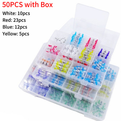 10/50/500 kom. Lemljene brtvene žičane konektore 3:1 Stegnuti termoskupljajući izolirani električni terminali Čeoni spoj Vodootporni rukav