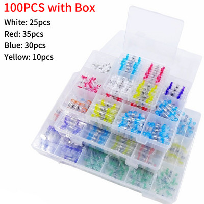 10/50/500 kom. Lemljene brtvene žičane konektore 3:1 Stegnuti termoskupljajući izolirani električni terminali Čeoni spoj Vodootporni rukav