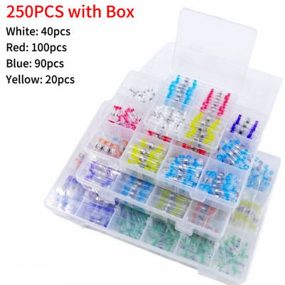 10/50/500 kom. Lemljene brtvene žičane konektore 3:1 Stegnuti termoskupljajući izolirani električni terminali Čeoni spoj Vodootporni rukav