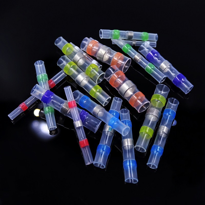 10/50/500 kom. Lemljene brtvene žičane konektore 3:1 Stegnuti termoskupljajući izolirani električni terminali Čeoni spoj Vodootporni rukav