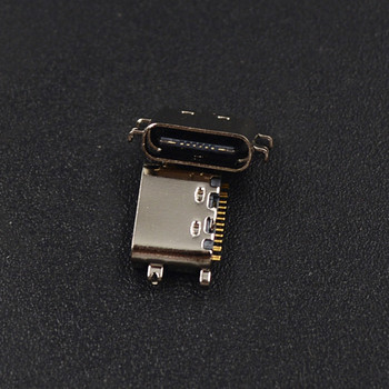 10Pcs USB-3.1 USB конектор Тип C Хоризонтален среден монтаж 16P Женски 1,6 mm през платка 0,8 mm за адаптер за зарядно устройство Направи си сам Тип C