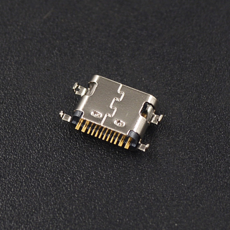 10 gab. C tipa USB 3.1 USB savienotājs, horizontāls vidus stiprinājums, 16 p, mātīte, 1,6 mm cauri plate 0,8 mm lādētāja adapterim, C tips.