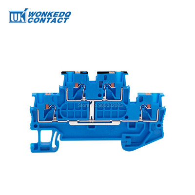 5Pcs PTTB1.5/S-PV Dvostruki ekvipotencijalni spojnik Push-In PT 1.5mm² konektor Električni terminalni blok na din šinu PTTB 1.5-PV