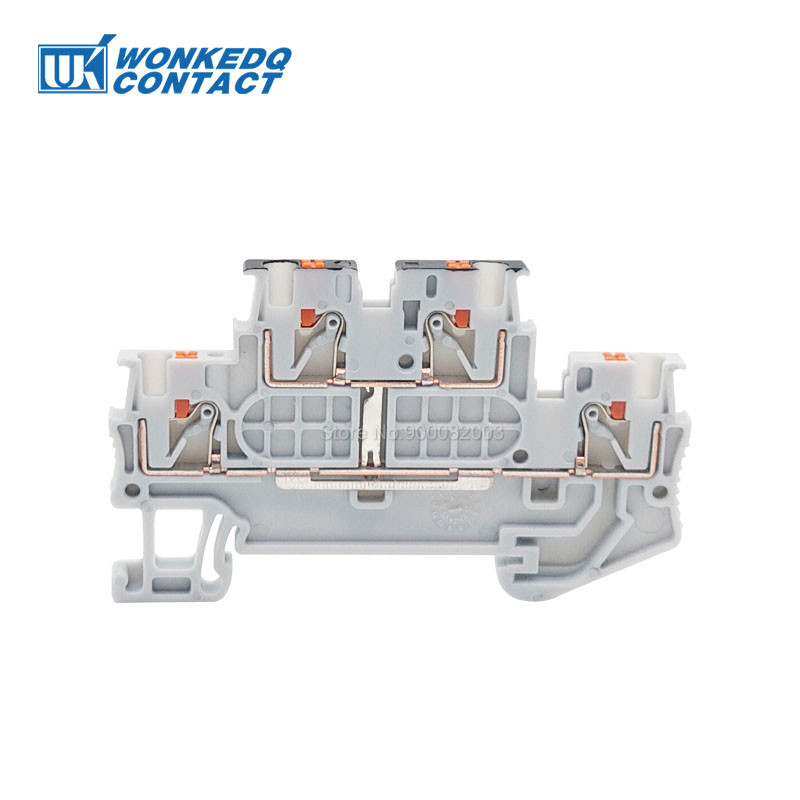 5Pcs PTTB1.5/S-PV Dvostruki ekvipotencijalni spojnik Push-In PT 1.5mm² konektor Električni terminalni blok na din šinu PTTB 1.5-PV