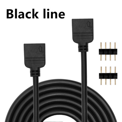 4 PIN-koodiga RGB LED-pistik Pikenduskaabli juhe juhe + 4-kontaktilised pistikud 1M 2M 5M 10m 30cm SMD 5050 3528 RGB LED-ribavalgusti jaoks