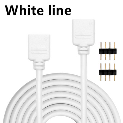 4 PIN-koodiga RGB LED-pistik Pikenduskaabli juhe juhe + 4-kontaktilised pistikud 1M 2M 5M 10m 30cm SMD 5050 3528 RGB LED-ribavalgusti jaoks