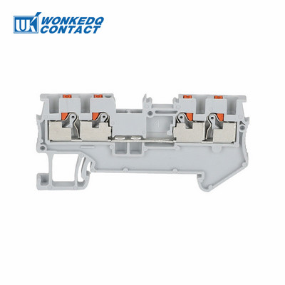 10 gab. PT1.5-QU iespiežams 4 vadu dubultsloksnes spraudnis PT 1.5 QUATTRO vadu elektriskais savienotājs Din sliedes spaiļu bloks PT 1.5-QU
